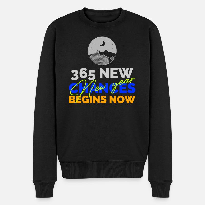 Happy New Year 2023 - Männer Premium Bio Pullover - Schwarz