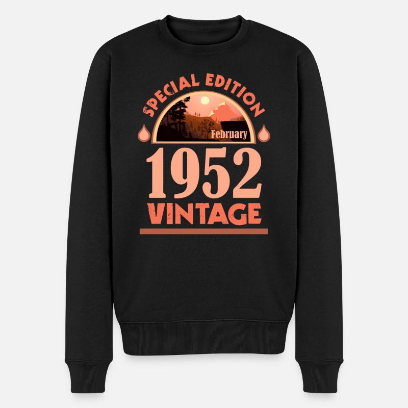 Février 1952 Cadeau d’anniversaire Édition spéciale - Pull Premium bio Homme - noir