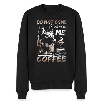 Schäfer Hund Kaffee - Schäferhunde Coffee Design - Männer Premium Bio Pullover - Schwarz - Vorne - Nico (187cm)