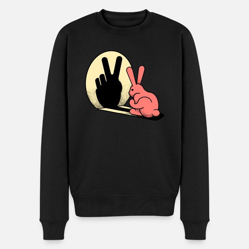 LAPIN PAISIBLE - Pull Premium bio Homme - noir