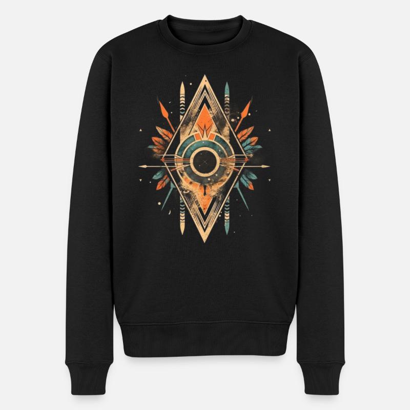 Symbole de la flèche - Pull Premium bio Homme - noir