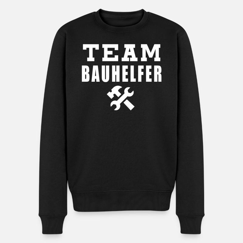 Team Bauhelfer - Männer Premium Bio Pullover - Schwarz