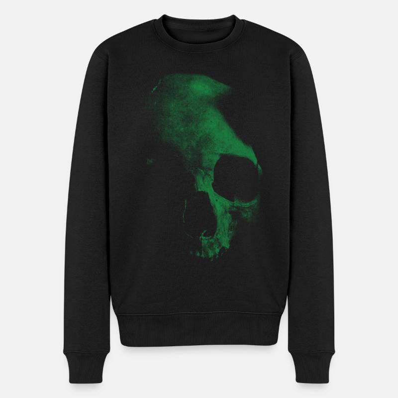 Alter Schädel - Männer Premium Bio Pullover - Schwarz