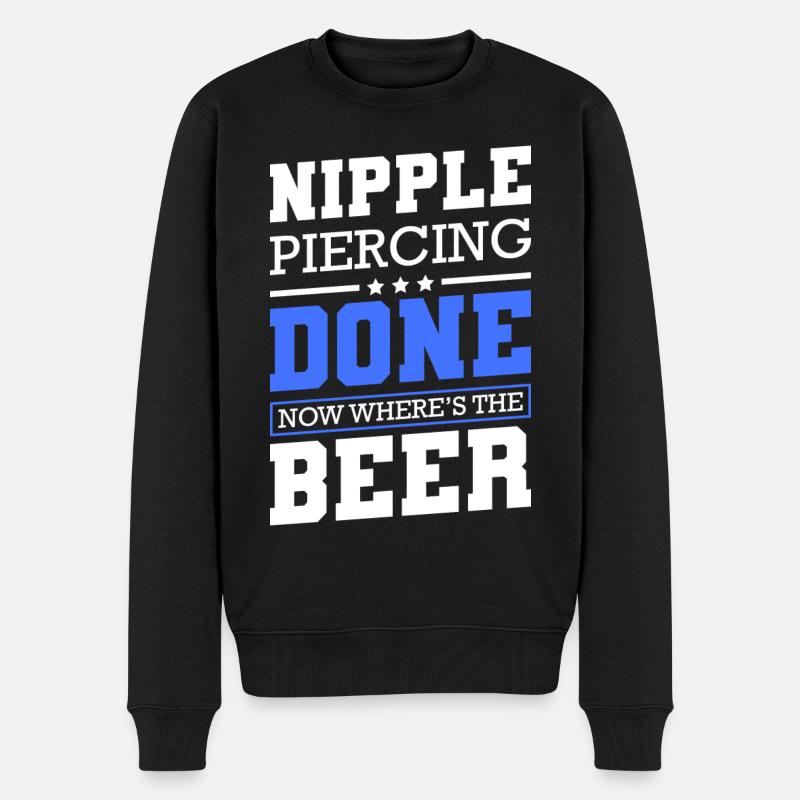 Piercer Bijoux Humour - Pull Premium bio Homme - noir