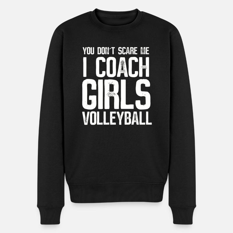 Volleyball Trainer - Männer Premium Bio Pullover - Schwarz