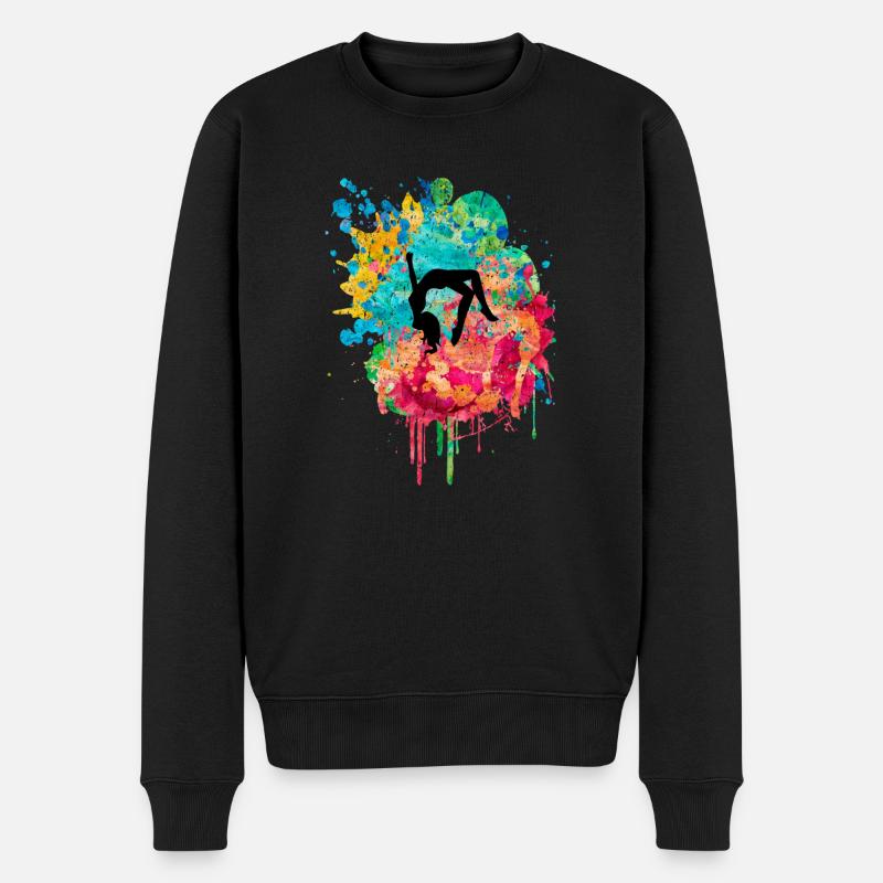 Tänzerin PopArt - Männer Premium Bio Pullover - Schwarz