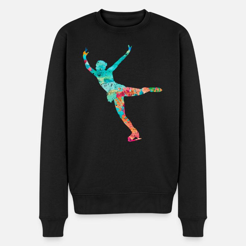 PopArt de patinage artistique - Pull Premium bio Homme - noir