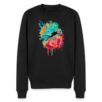 Plongeurs en haute mer et Plongeurs PopArt - Pull Premium bio Homme - noir - Devant - Nico (187cm)