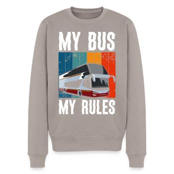 Bus Beruf Arbeit Kraftfahrer - Männer Premium Bio Pullover - Taupe - Vorne - Nico (187cm)