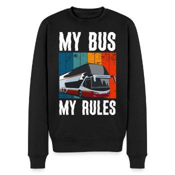Bus Beruf Arbeit Kraftfahrer - Männer Premium Bio Pullover - Schwarz - Vorne - Nico (187cm)