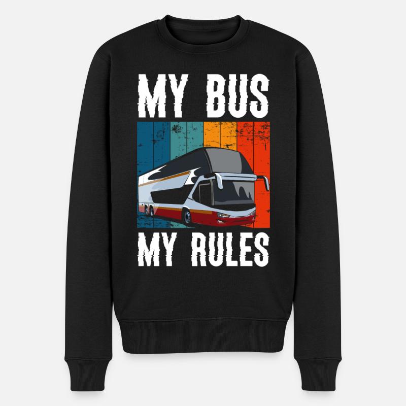 Bus Beruf Arbeit Kraftfahrer - Männer Premium Bio Pullover - Schwarz