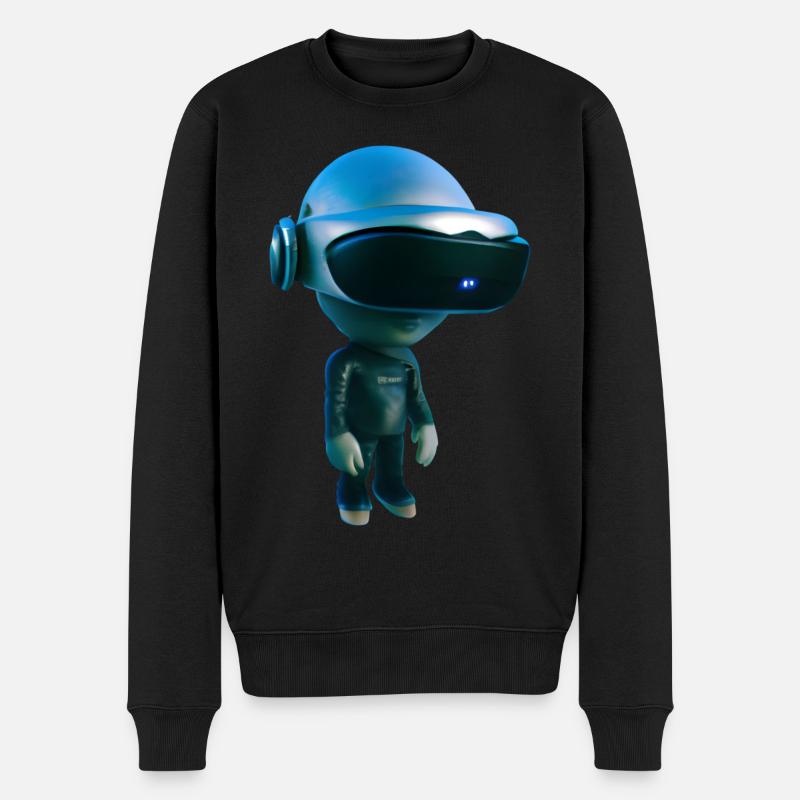 VR Alien - Männer Premium Bio Pullover - Schwarz
