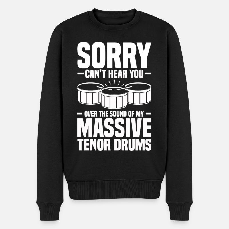 Tenor Schlagzeuger - Männer Premium Bio Pullover - Schwarz