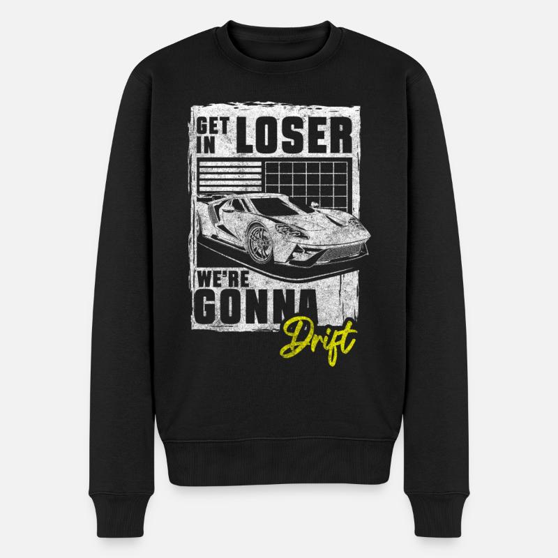 Driften Sportwagen Mechaniker Racing - Männer Premium Bio Pullover - Schwarz