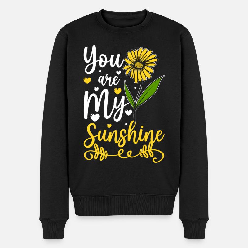 Cadeau Fleur Romantique - Pull Premium bio Homme - noir