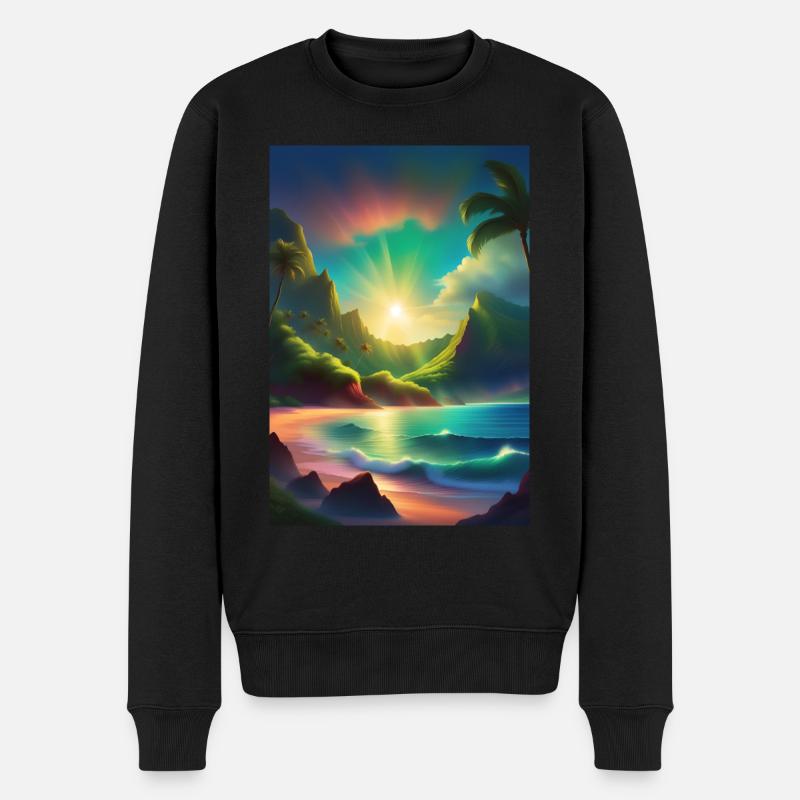 Lagon à Tahiti - Pull Premium bio Homme - noir