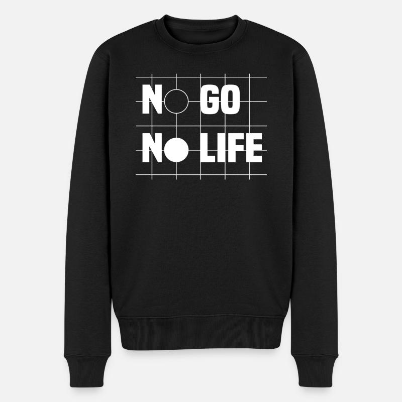 No Go No Life Go Baduk Weiqi Brettspiel Geschenk - Männer Premium Bio Pullover - Schwarz