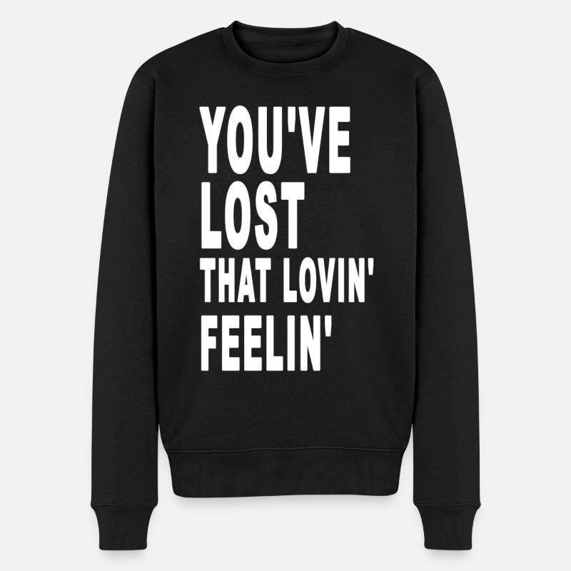 Du hast das Lovin' Feelin' verloren - Männer Premium Bio Pullover - Schwarz