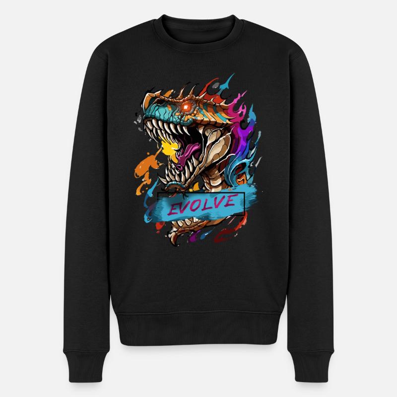 Roaring Evolution - Men's Premium Organic Jumper - black