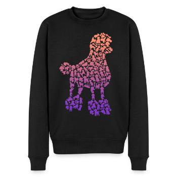 Pudel Mama Hunde Besitzerin Hund Pudel Mädchen - Männer Premium Bio Pullover - Schwarz - Vorne - Nico (187cm)
