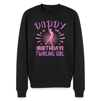 Daddy Of the Birthday Girl Twirling Family Design - Männer Premium Bio Pullover - Schwarz - Vorne - Nico (187cm)