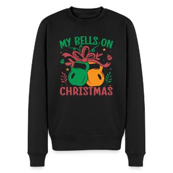 Fanatiques de fitness Mes cloches à Noël - Pull Premium bio Homme - noir - Devant - Nico (187cm)