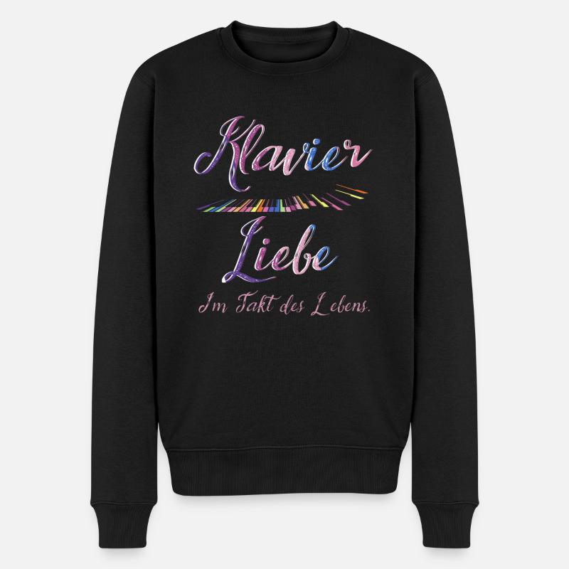 Piano Pianiste Piano Love Piano - Pull Premium bio Homme - noir
