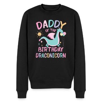 Daddy Of the Birthday Girl Dracon Family Party - Männer Premium Bio Pullover - Schwarz - Vorne - Nico (187cm)