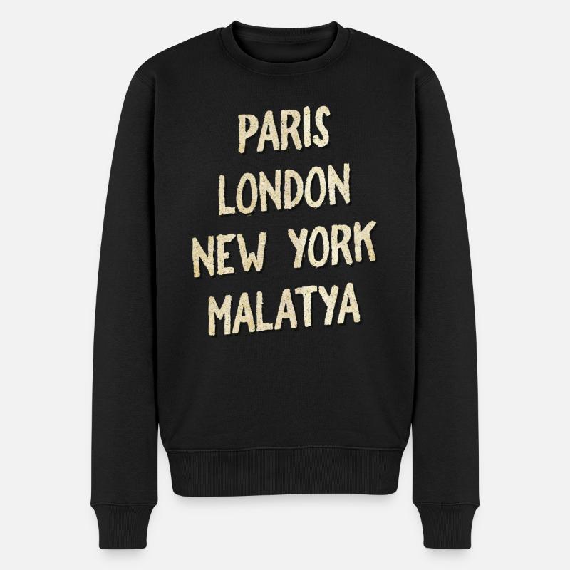 Malatya - Männer Premium Bio Pullover - Schwarz