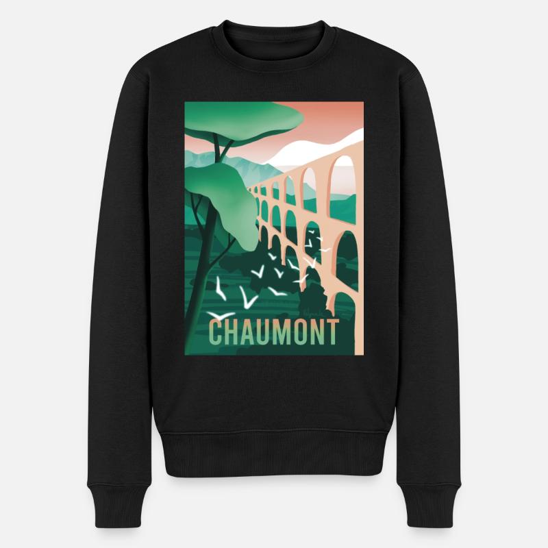 Chaumont Haute-Marne - Männer Premium Bio Pullover - Schwarz