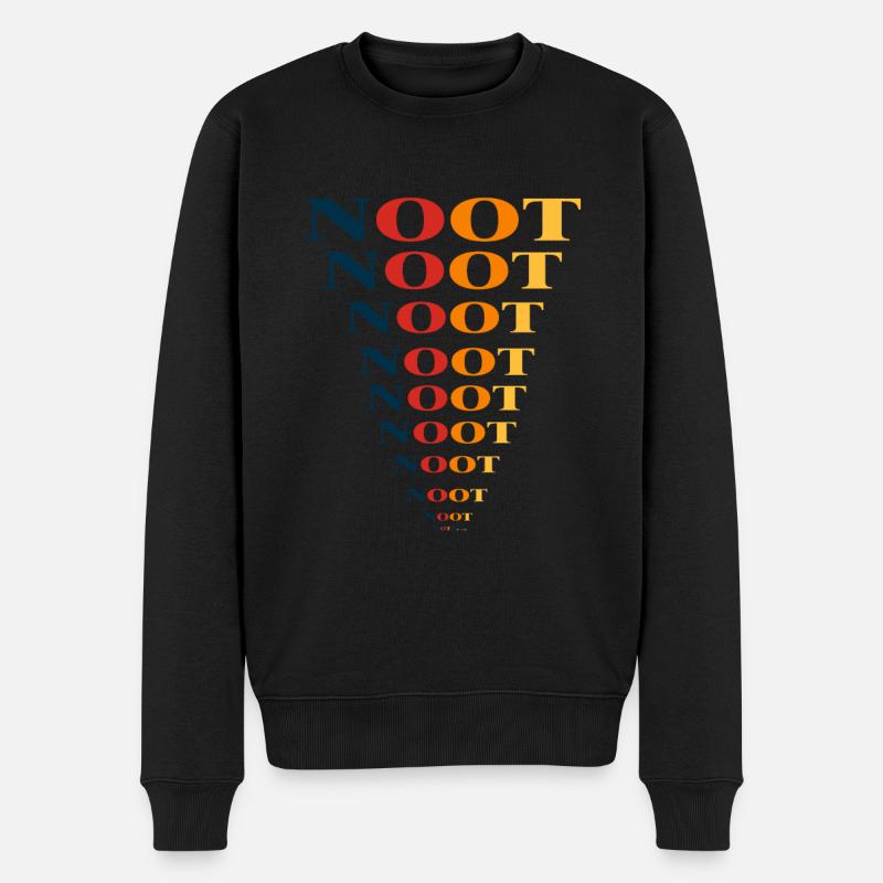 Noot Noot moth.... - Männer Premium Bio Pullover - Schwarz