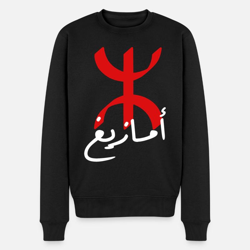 Amazigh - Männer Premium Bio Pullover - Schwarz