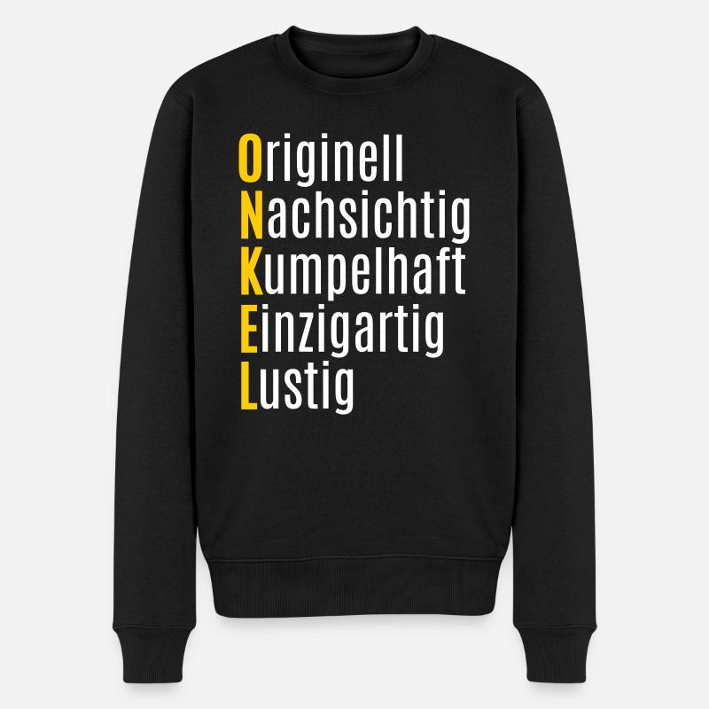 Bester Onkel Geschenk lustige Geschenkidee - Männer Premium Bio Pullover - Schwarz
