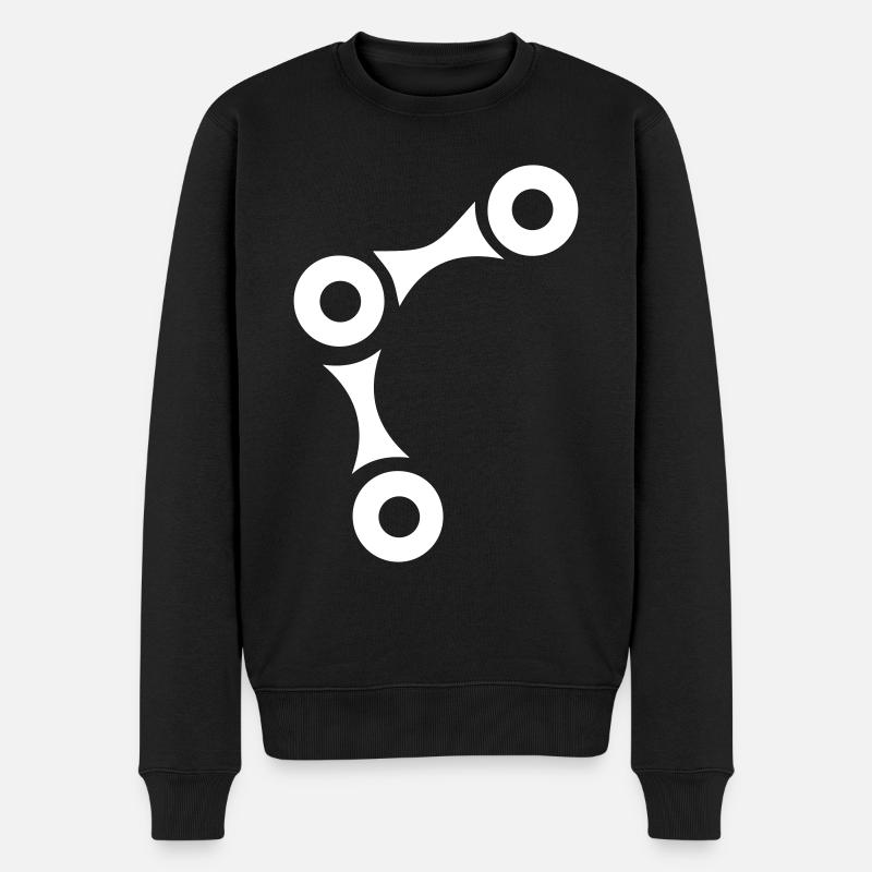 Fahrrad Kette - Männer Premium Bio Pullover - Schwarz