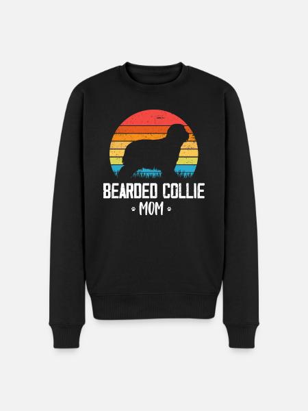 Bearded Collie - Men's Premium Organic Jumper - black
