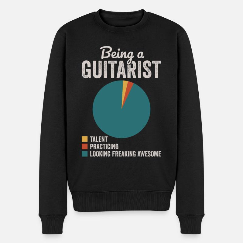 Être guitariste musicien guitariste guitariste - Pull Premium bio Homme - noir