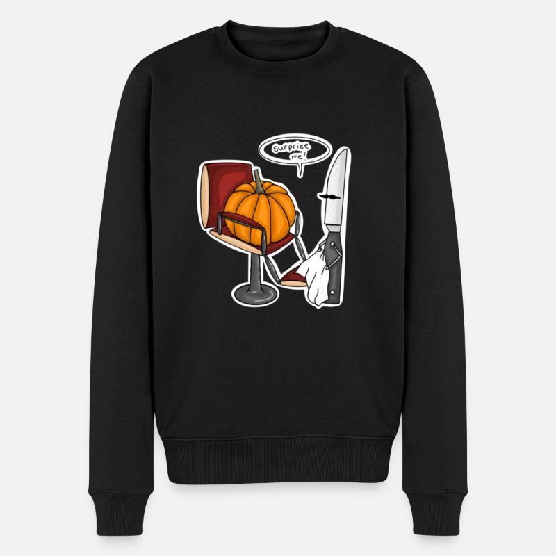 surprends moi citrouille Halloween - Pull Premium bio Homme - noir