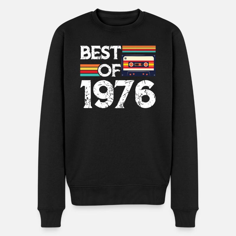 Best Of 1976 - Männer Premium Bio Pullover - Schwarz
