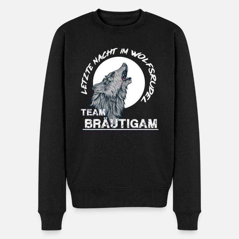 Letzte Nacht im Wolsrudel - Männer Premium Bio Pullover - Schwarz