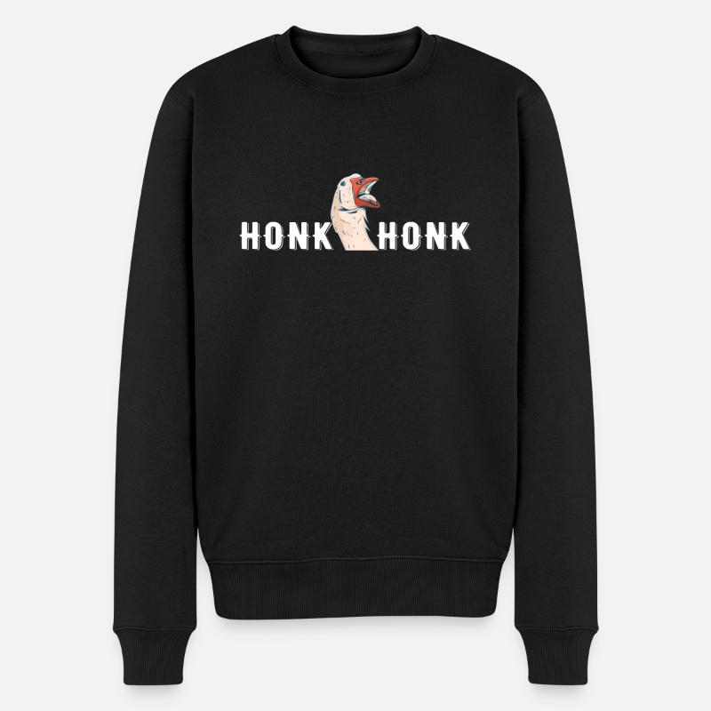 Honk Gans - Pull Premium bio Homme - noir