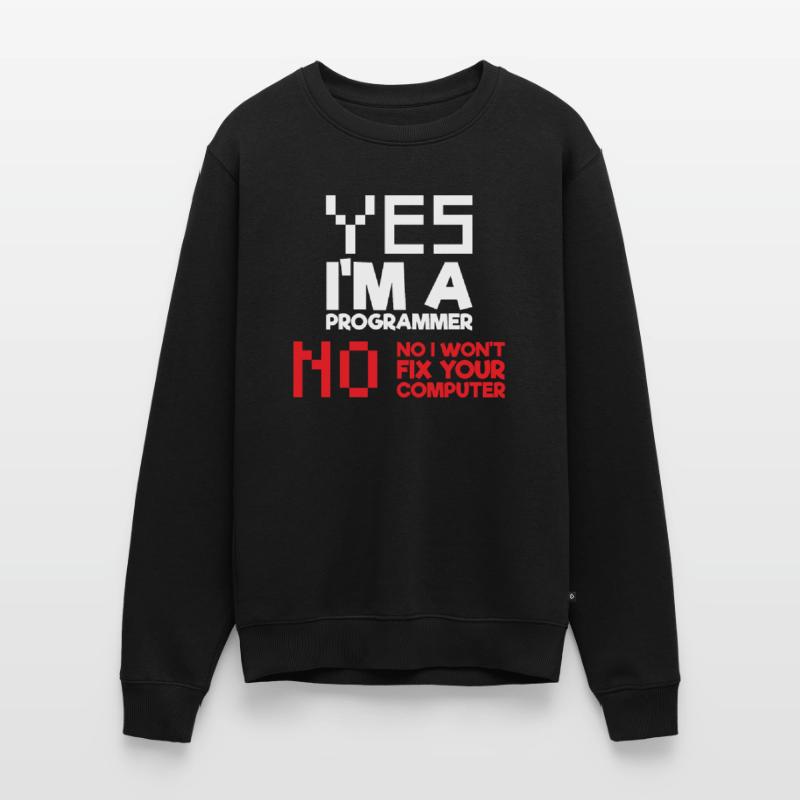 Yes I am a programmer computer science computer Men's Premium Organic Jumper