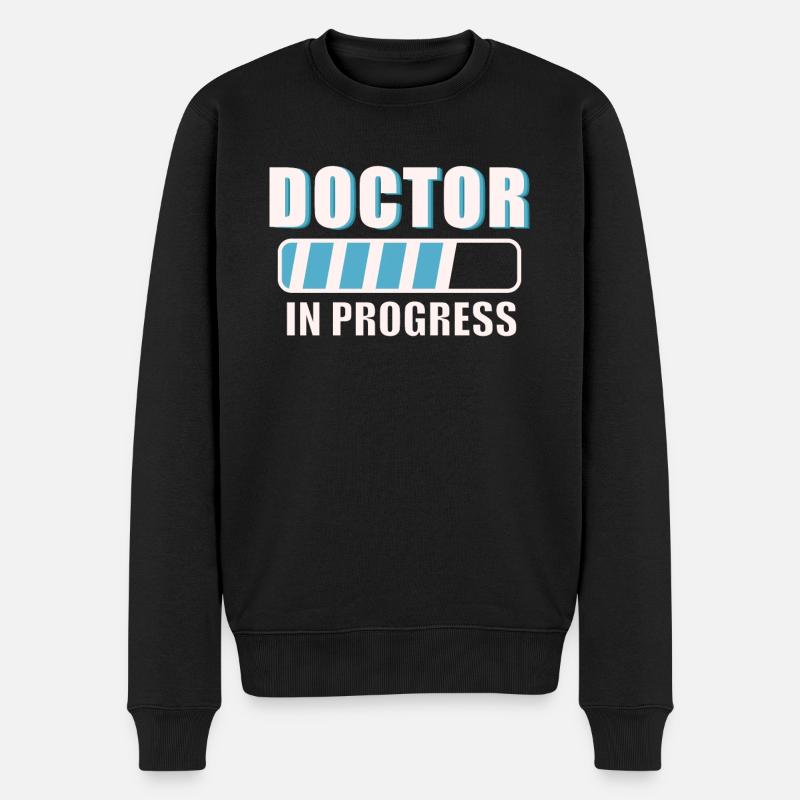 Doktor Abschluss Doktor Arbeit Doktoren - Männer Premium Bio Pullover - Schwarz