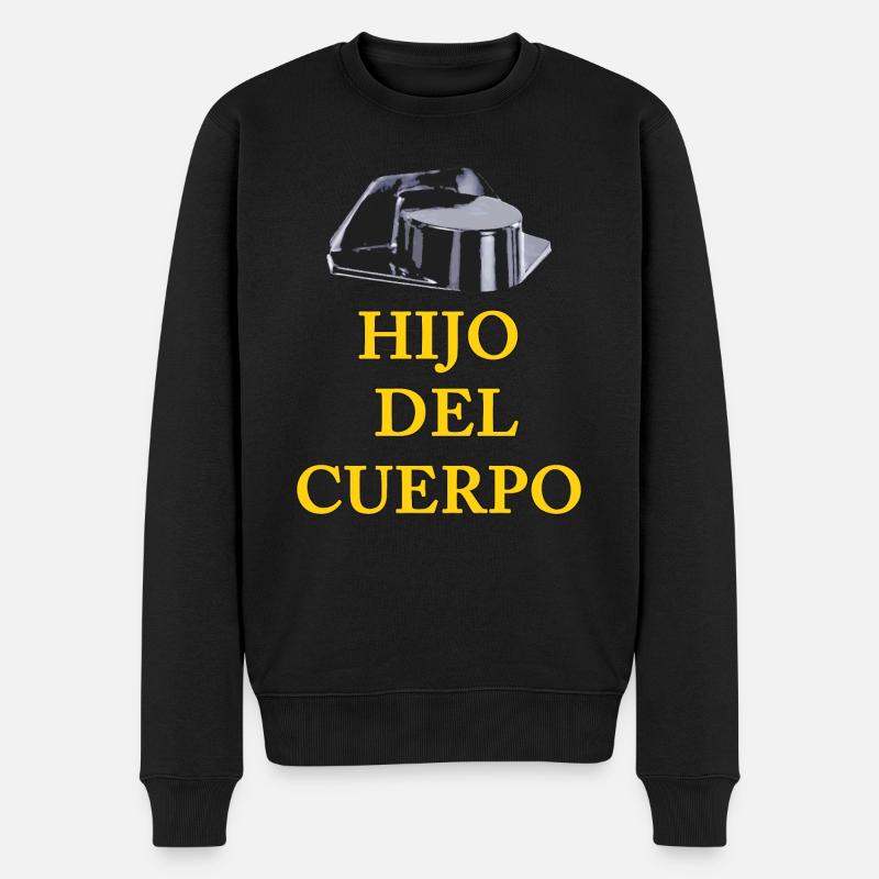 HIJO DEL CUERPO - Männer Premium Bio Pullover - Schwarz
