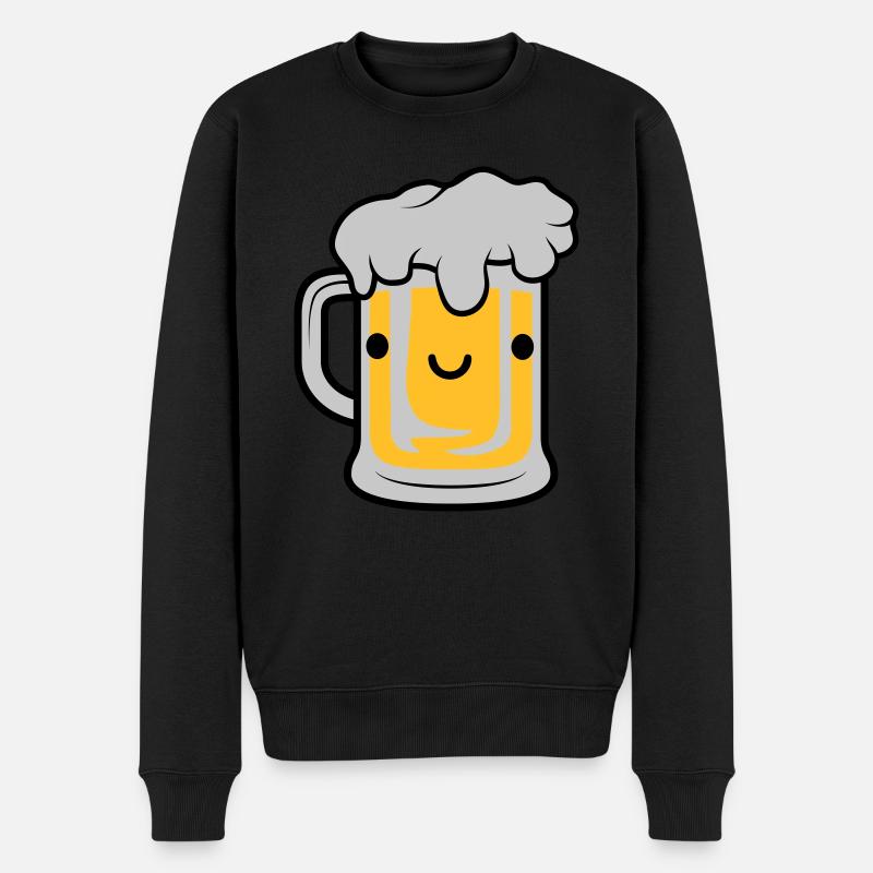 Visage de bière sucrée - Pull Premium bio Homme - noir