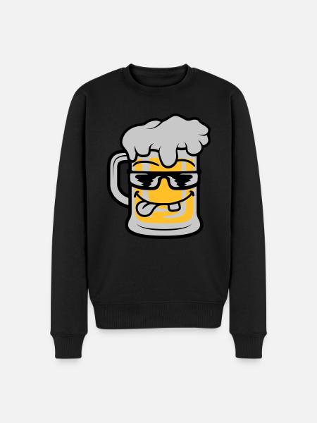 Cool Face Beer Mug - Men's Premium Organic Jumper - black