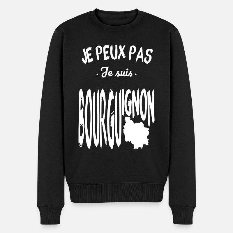 Je peux pas je suis Bourguignon - Pull Premium bio Homme - noir
