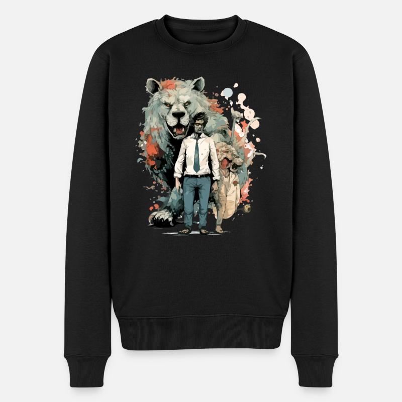 L'âme de la bête - Pull Premium bio Homme - noir