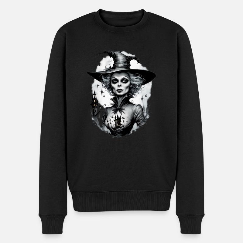 Klassische Hexe 4 - Männer Premium Bio Pullover - Schwarz