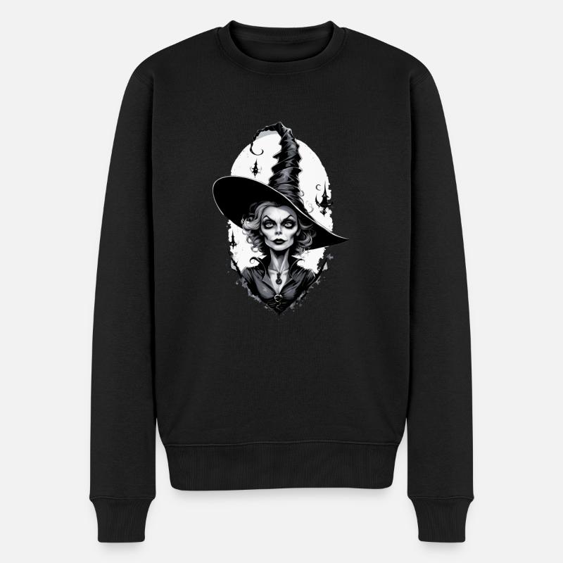Klassische Hexe 7 - Männer Premium Bio Pullover - Schwarz