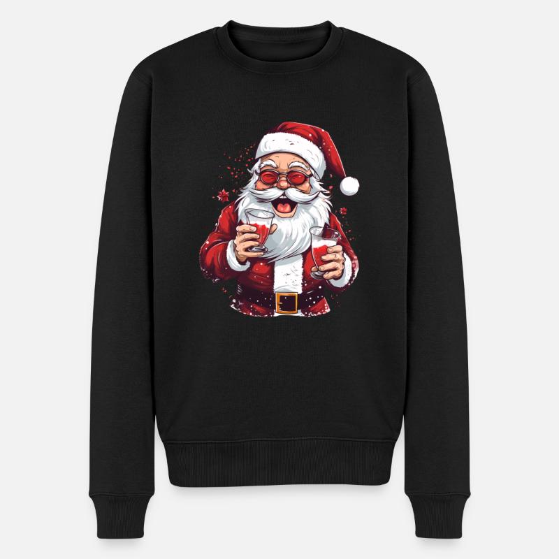 Père-Noël joyeux - Pull Premium bio Homme - noir